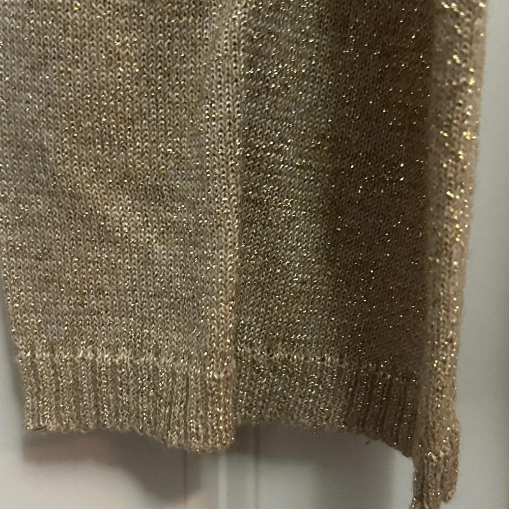 Vintage Ashley Judd Gold Mesh Sweater Top Medium - Picture 8 of 8